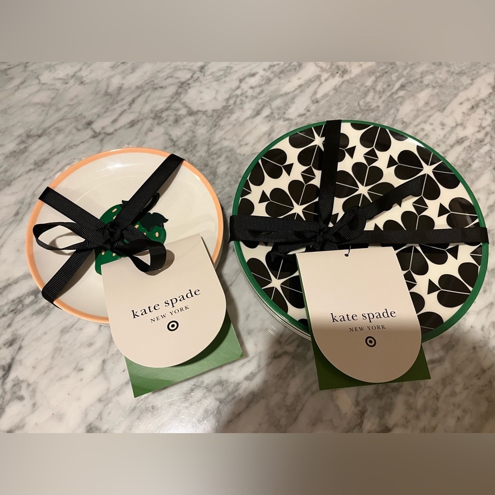 Kate Spade x Target app and salad plate sets, NWT